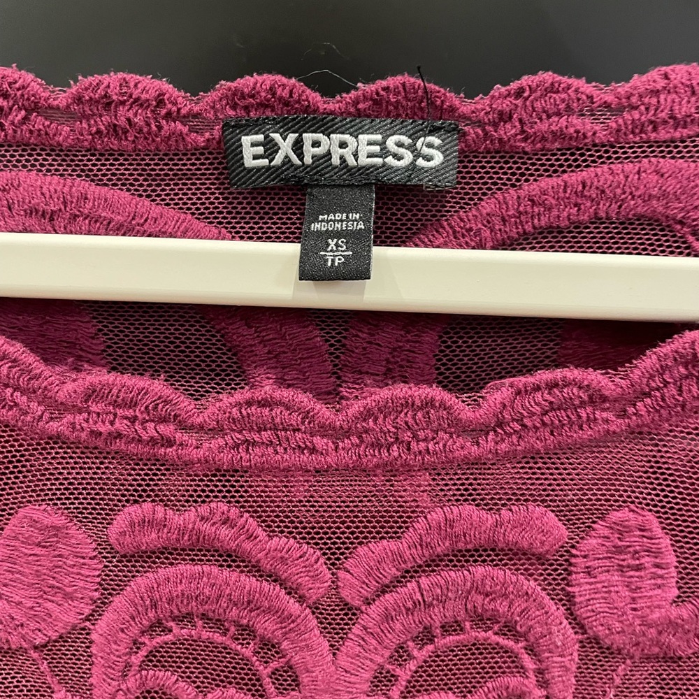 Express Sheer Lace Blouse XS - Picture 3 of 4
